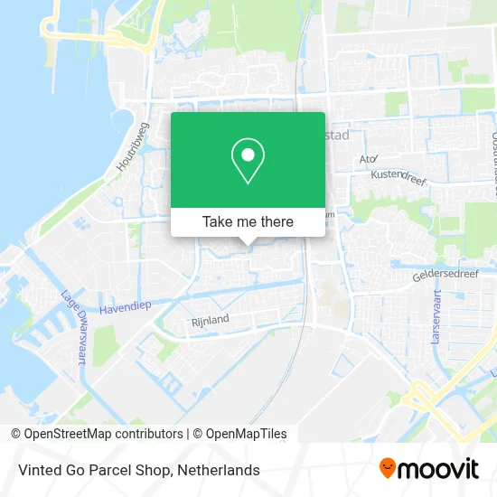 Vinted Go Parcel Shop map