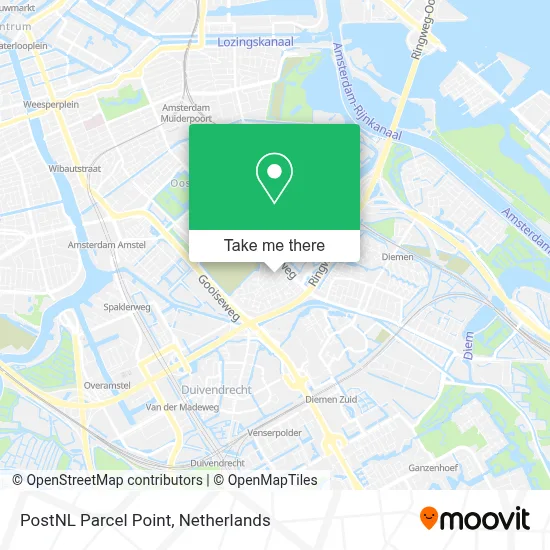 Postnl Pakketpunt map