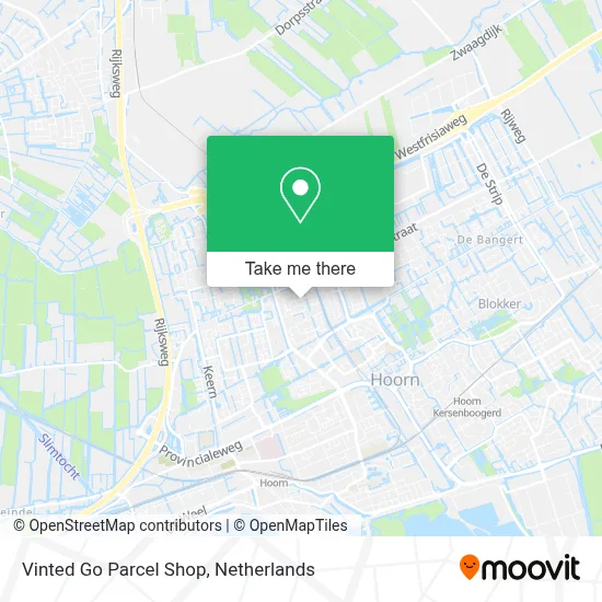 Vinted Go Parcel Shop map