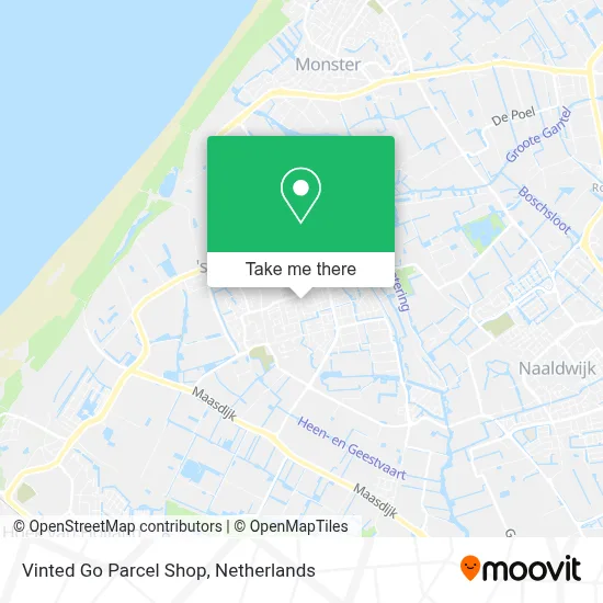 Vinted Go Parcel Shop map