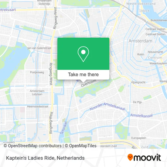 Kaptein's Ladies Ride map