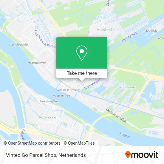 Vinted Go Parcel Shop map