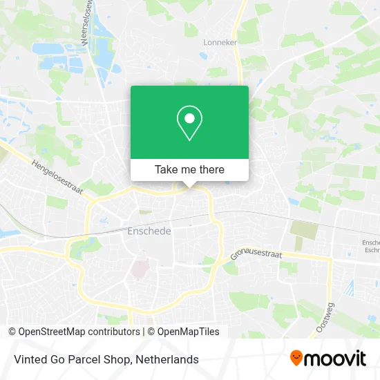Vinted Go Parcel Shop map
