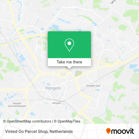Vinted Go Parcel Shop map