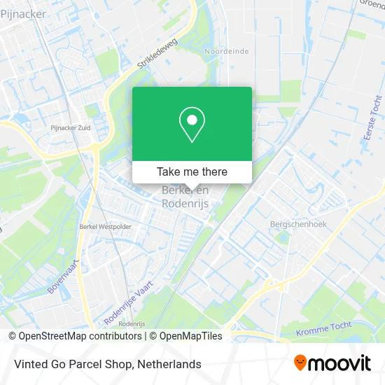 Vinted Go Parcel Shop map