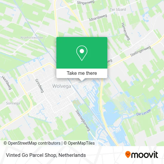 Vinted Go Parcel Shop map