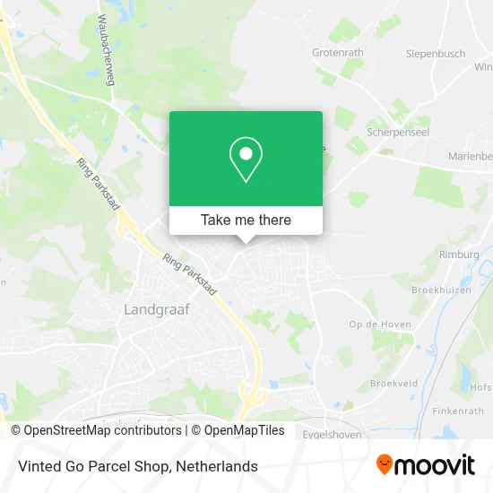 Vinted Go Parcel Shop map