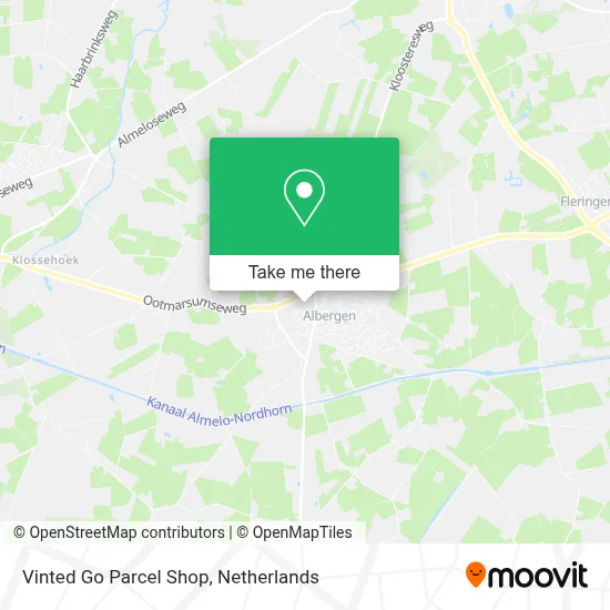 Vinted Go Parcel Shop map