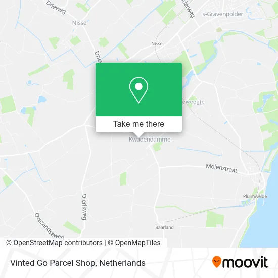 Vinted Go Parcel Shop map