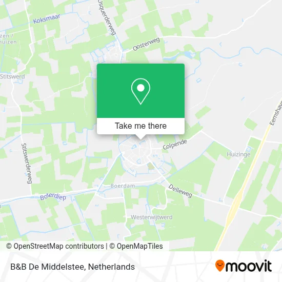 B&B De Middelstee map
