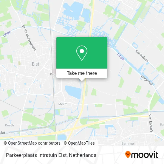 Parkeerplaats Intratuin Elst map