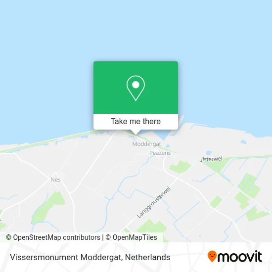 Vissersmonument Moddergat map