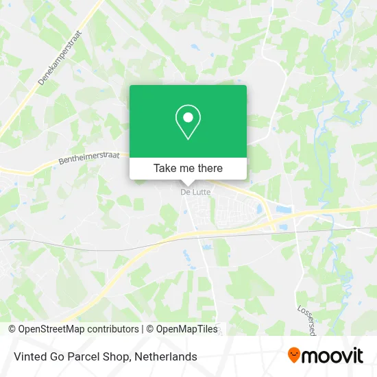 Vinted Go Parcel Shop map