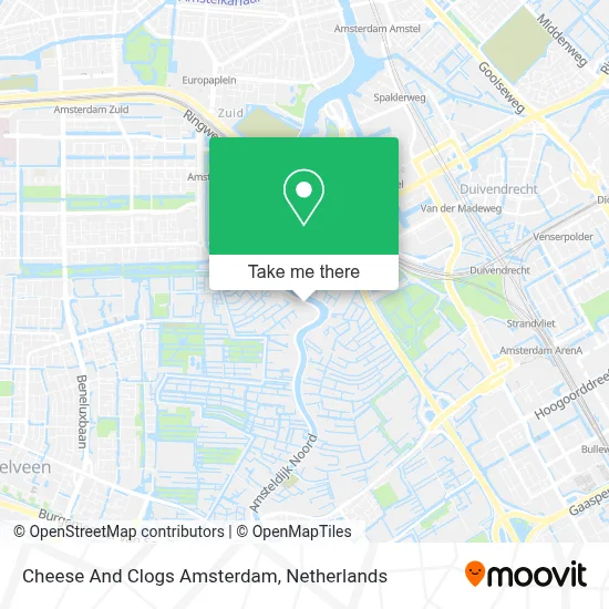 Cheese And Clogs Amsterdam map