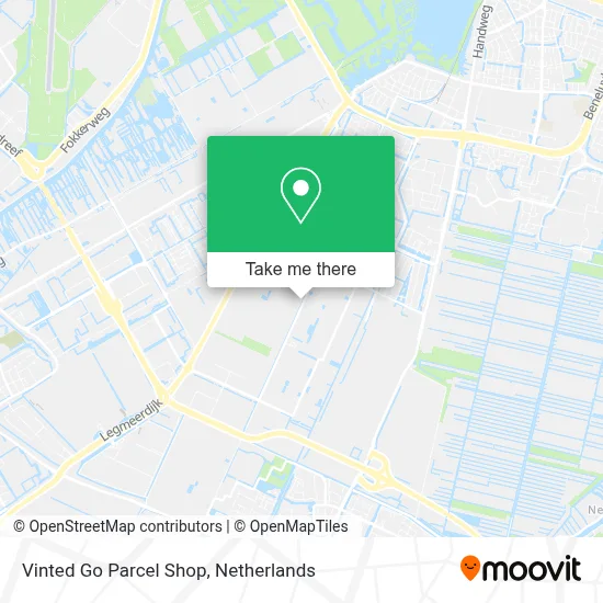 Vinted Go Parcel Shop map