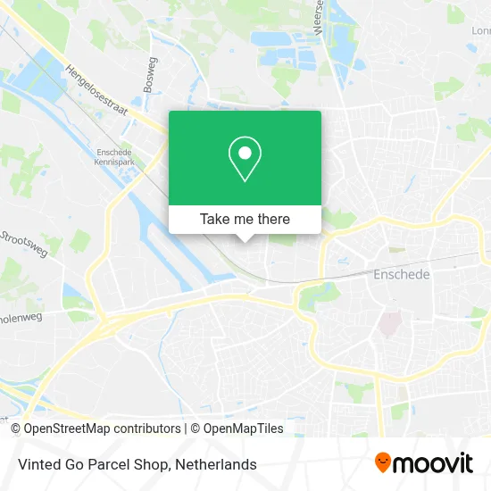 Vinted Go Parcel Shop map