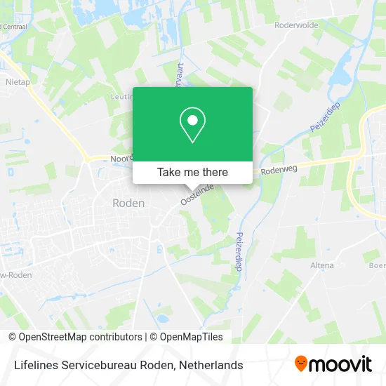 Lifelines Servicebureau Roden map