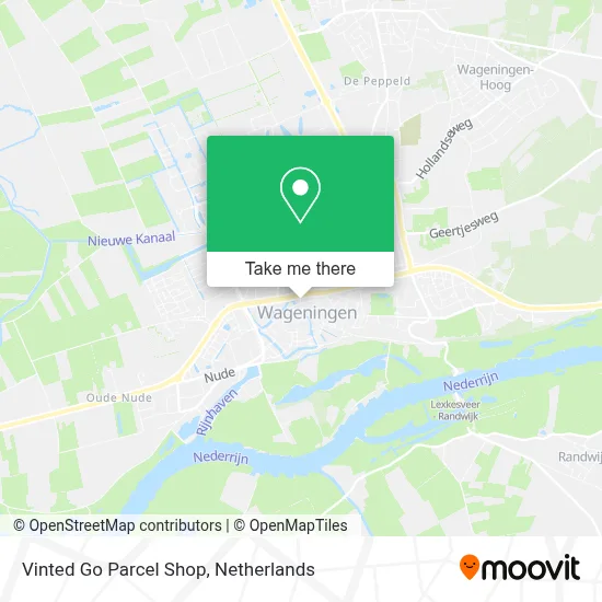Vinted Go Parcel Shop map