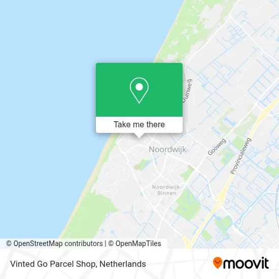 Vinted Go Parcel Shop map