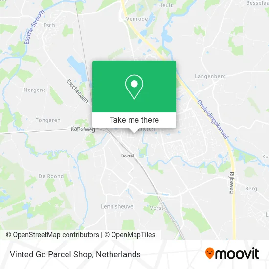 Vinted Go Parcel Shop map
