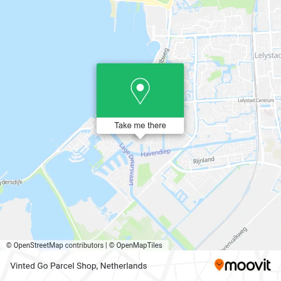 Vinted Go Parcel Shop map
