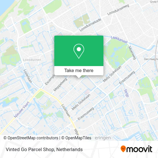 Vinted Go Parcel Shop map