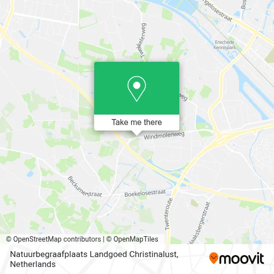 Natuurbegraafplaats Landgoed Christinalust map