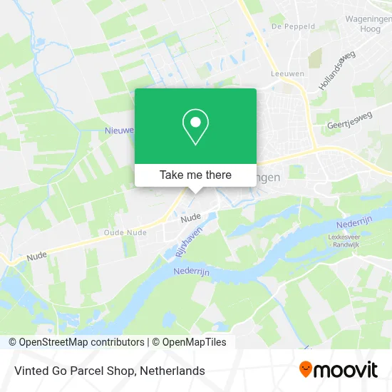 Vinted Go Parcel Shop map