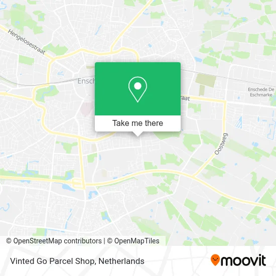 Vinted Go Parcel Shop map