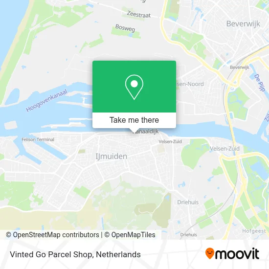 Vinted Go Parcel Shop map
