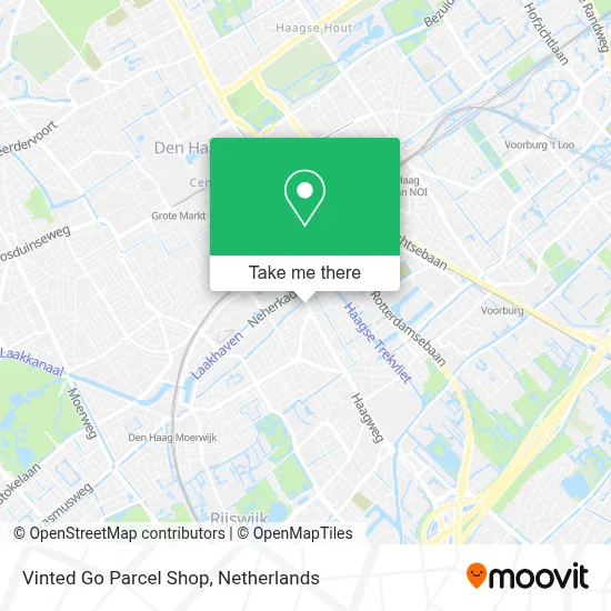 Vinted Go Parcel Shop map