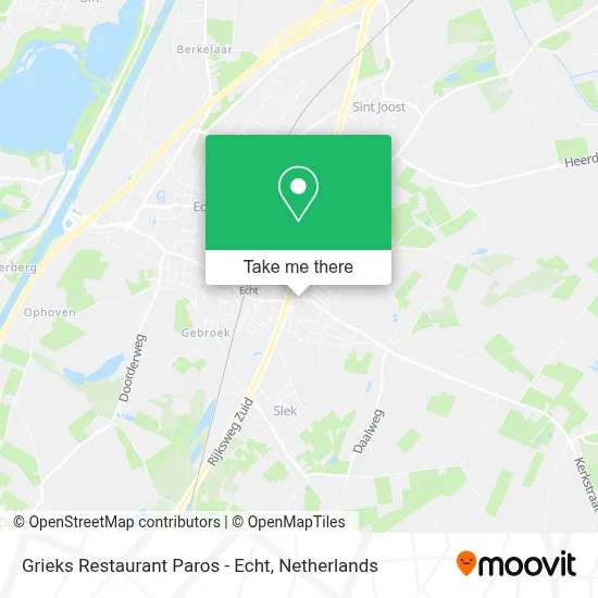 Grieks Restaurant Paros - Echt map