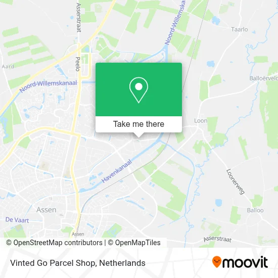 Vinted Go Parcel Shop map