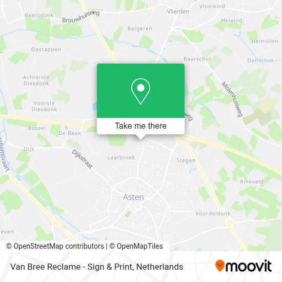 Van Bree Reclame - Sign & Print map