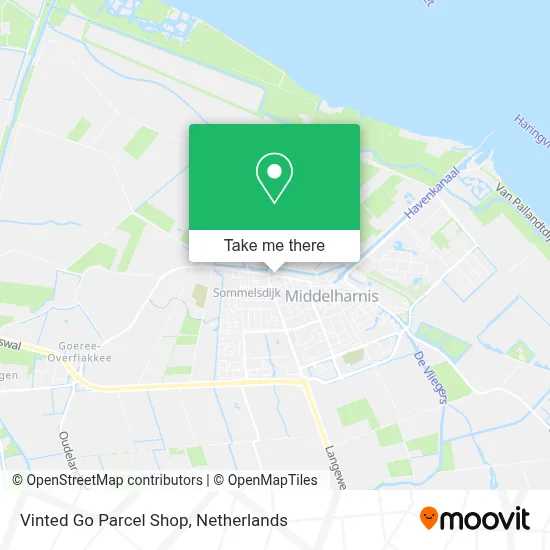 Vinted Go Parcel Shop map