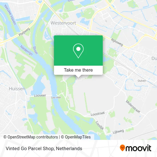 Vinted Go Parcel Shop map