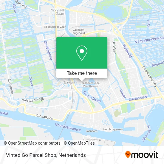 Vinted Go Parcel Shop map