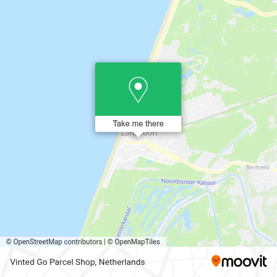 Vinted Go Parcel Shop map