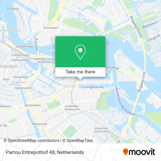Partou Entrepothof 48 map