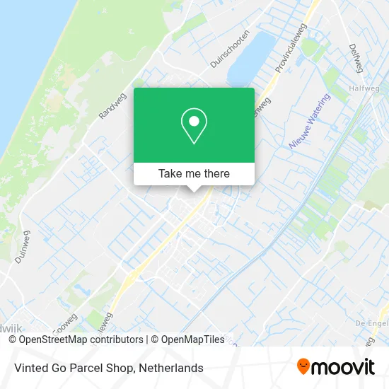 Vinted Go Parcel Shop map
