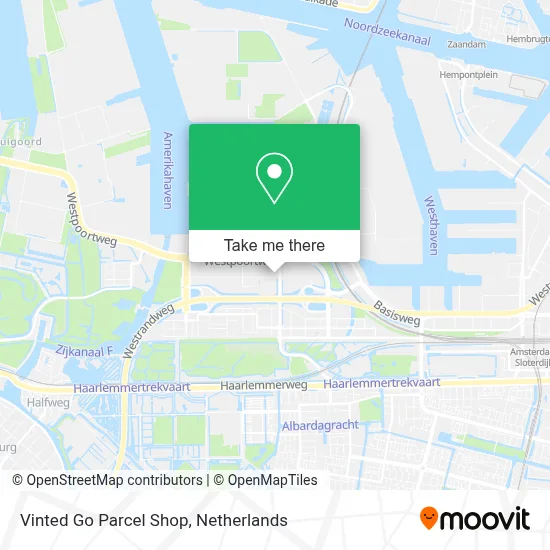 Vinted Go Parcel Shop map