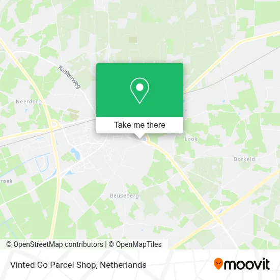 Vinted Go Parcel Shop map