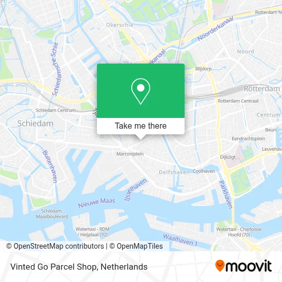 Vinted Go Parcel Shop map