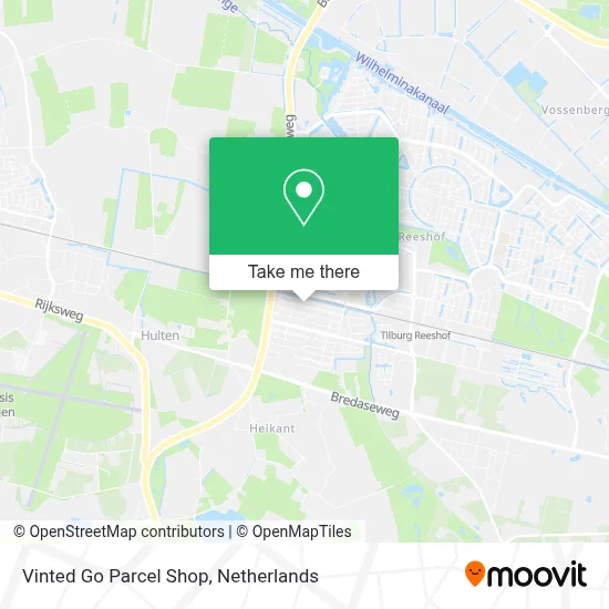 Vinted Go Parcel Shop map