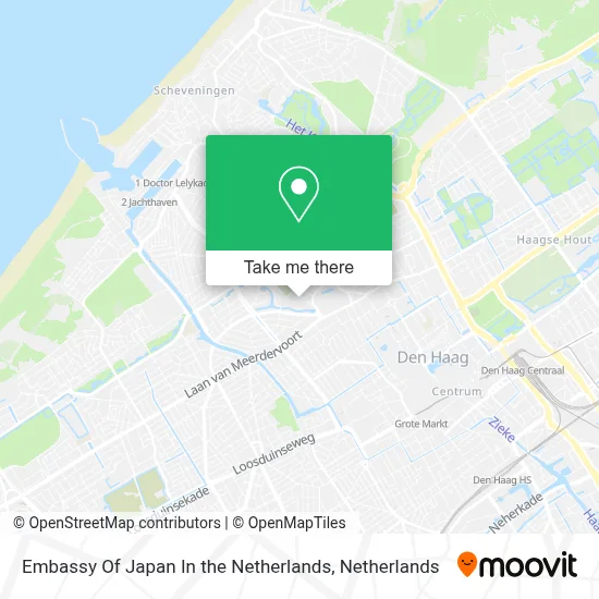 Embassy Of Japan In the Netherlands map