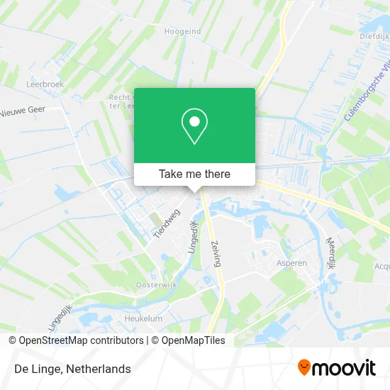 De Linge map