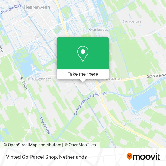 Vinted Go Parcel Shop map