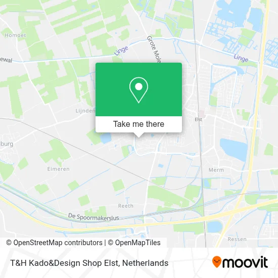 T&H Kado&Design Shop Elst map