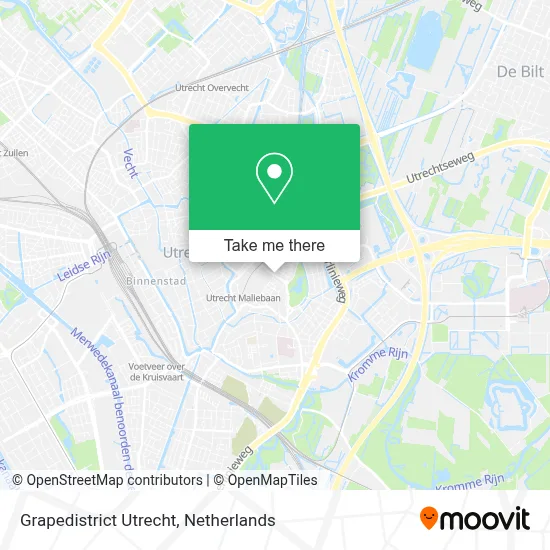 Grapedistrict Utrecht map