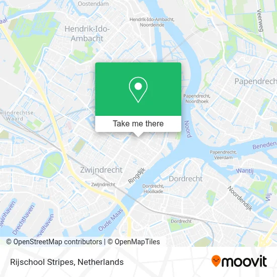 Rijschool Stripes map